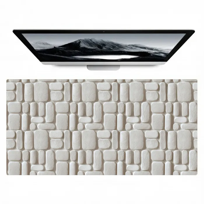 Reliëf - Structuur - Wit Muismat XXL klein 681 -zzz3d