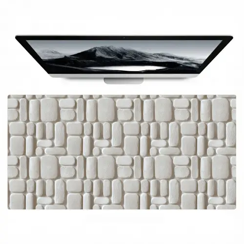 Reliëf - Structuur - Wit Muismat XXL klein 681 -zzz3d