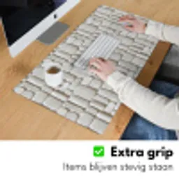 Reliëf - Structuur - Wit Muismat XXL klein 681 -sfeer3