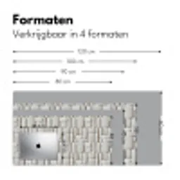 Reliëf - Structuur - Wit Muismat XXL klein 681 -sfeer5