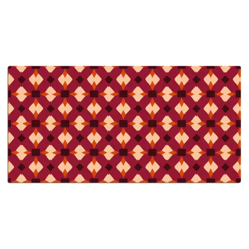 Retro - Patroon - Kleurrijk Muismat XXL klein 681 -3d_leeg