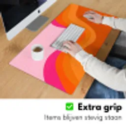 Retro - Waves - Kleurrijk Muismat XXL klein -sfeer3