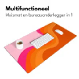 Retro - Waves - Kleurrijk Muismat XXL klein -sfeer4