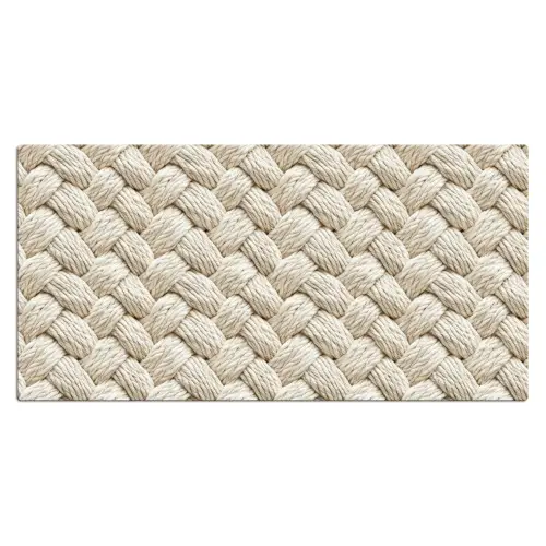 Touw - Gebreid - Beige Muismat XXL klein 681 -3d_leeg