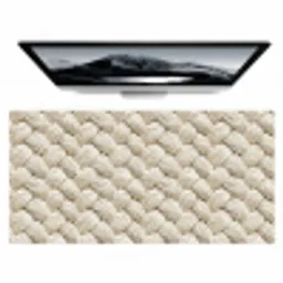 Touw - Gebreid - Beige Muismat XXL klein 681 -zzz3d