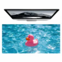 Badeend - Dobberend - Roze Muismat XXL klein -zzz3d