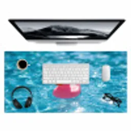 Badeend - Dobberend - Roze Muismat XXL klein -3d