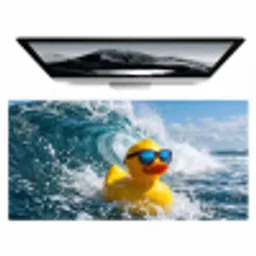Badeend - Stoer - Golven Muismat XXL klein -zzz3d