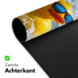 Badeend - Stoer - Golven Muismat XXL klein -sfeer2