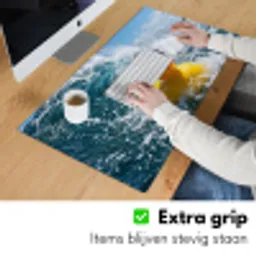 Badeend - Stoer - Golven Muismat XXL klein -sfeer3