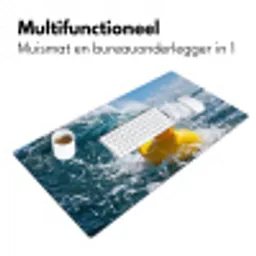 Badeend - Stoer - Golven Muismat XXL klein -sfeer4
