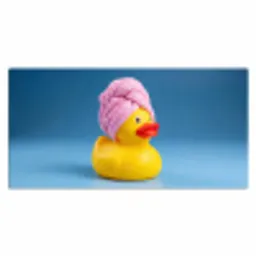 Badeend - Handdoek - Blauw Muismat XXL klein -3d_leeg