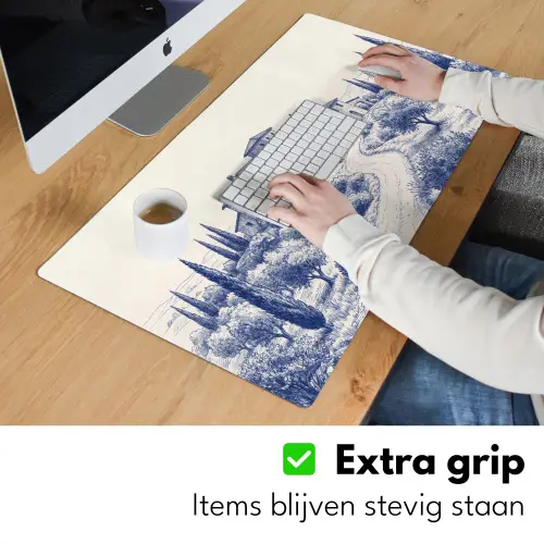 Rustiek - Landgoed - Blauw Muismat XXL klein -sfeer3