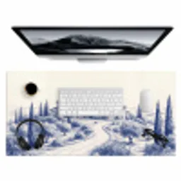Rustiek - Landgoed - Blauw Muismat XXL klein -3d
