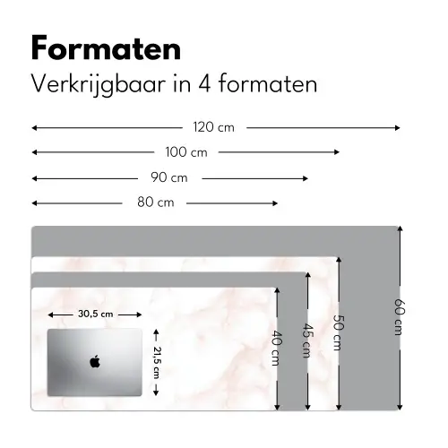 Zalmroze - Marmer - Aders Muismat XXL klein 681 -sfeer5