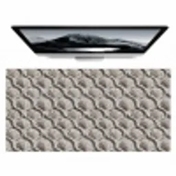 Zand - Schelpenvorm - Grijs Muismat XXL klein 681 -zzz3d