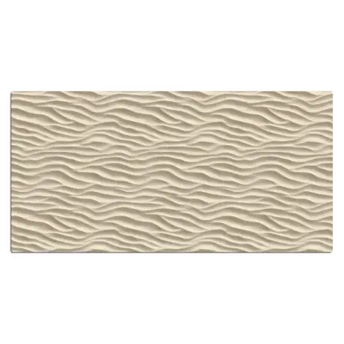 Zand - Golven - Beige Muismat XXL klein 681 -3d_leeg