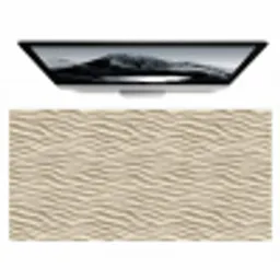 Zand - Golven - Beige Muismat XXL klein 681 -zzz3d