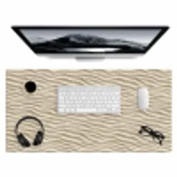 Zand - Golven - Beige Muismat XXL klein 681 -3d