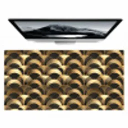 Schubben - Structuur - Goud Muismat XXL klein 681 -zzz3d