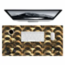 Schubben - Structuur - Goud Muismat XXL klein 681 -3d