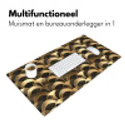 Schubben - Structuur - Goud Muismat XXL klein 681 -sfeer4