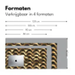 Schubben - Structuur - Goud Muismat XXL klein 681 -sfeer5
