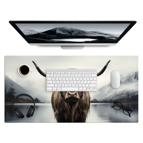 Schotse hooglander - Water - Nat Muismat XXL klein -3d
