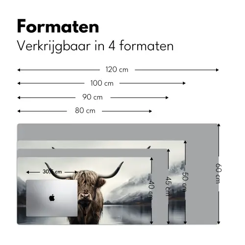 Schotse hooglander - Water - Nat Muismat XXL klein -sfeer5