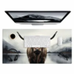 Schotse hooglander - Water - Nat Muismat XXL klein -3d