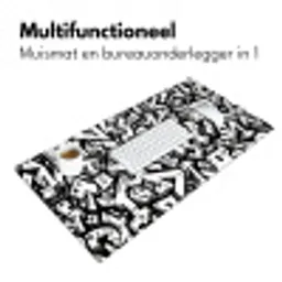 Vormen - Letters - Graffiti - Zwart Muismat XXL klein -sfeer4