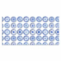 Borden - Bloemen - Patroon - Blauw Muismat XXL klein 681 -3d_leeg