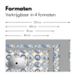 Borden - Bomen - Planten - Blauw Muismat XXL klein 681 -sfeer5