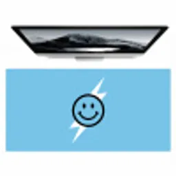 Smiley - Blauw - Bliksem Muismat XXL klein -zzz3d