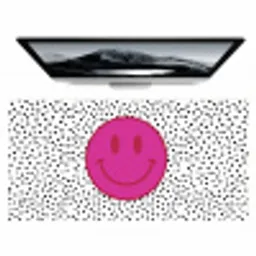 Smiley - Roze - Stippen Muismat XXL klein -zzz3d