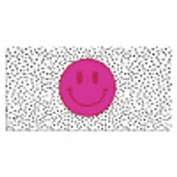 Smiley - Roze - Stippen Muismat XXL klein -3d_leeg