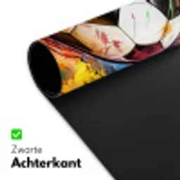 Voetbal - Verf - Kleuren - Zwart - Wit Muismat XXL klein -sfeer2