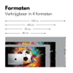 Voetbal - Verf - Kleuren - Zwart - Wit Muismat XXL klein -sfeer5