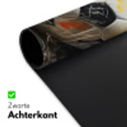 Voetbal - Muur - Zwart - Wit Muismat XXL klein -sfeer2