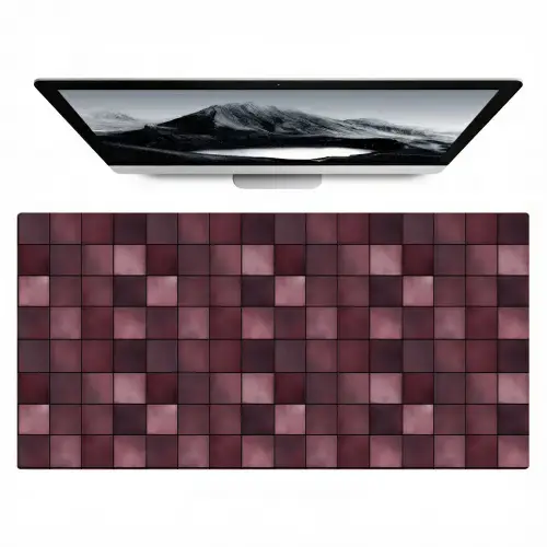 Vierkant - Tegel - Patroon - Paars Muismat XXL klein 681 -zzz3d