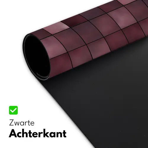Vierkant - Tegel - Patroon - Paars Muismat XXL klein 681 -sfeer2
