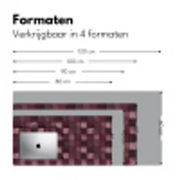 Vierkant - Tegel - Patroon - Paars Muismat XXL klein 681 -sfeer5