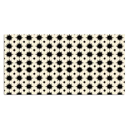 Stervormen - Geometrisch - Zwart Muismat XXL klein 681 -3d_leeg