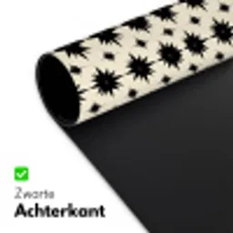 Stervormen - Geometrisch - Zwart Muismat XXL klein 681 -sfeer2