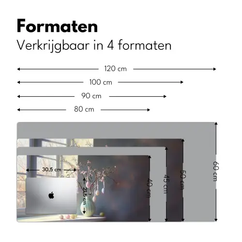 Stilleven - Vaas - Paastak Muismat XXL klein -sfeer5