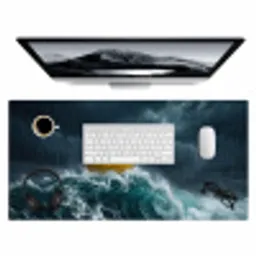 Storm - Badeend - Golven Muismat XXL klein -3d