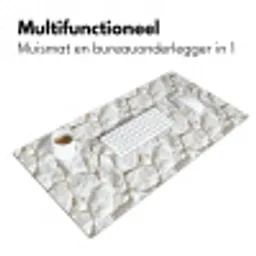 Structuur - Rots - Wit Muismat XXL klein 681 -sfeer4