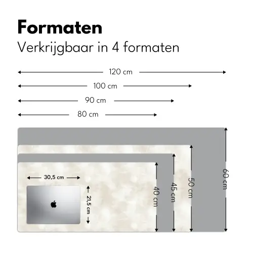 Subtiel - Structuur - Beige Muismat XXL klein 681 -sfeer5