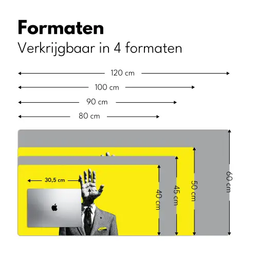 Pak - Hand - Geel Muismat XXL klein -sfeer5