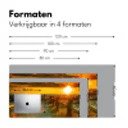 Zon - Strand - Duin - Horizon - Gras - Pad - Oranje Muismat XXL klein -sfeer5